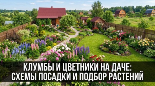Клумбы и цветники на даче: схемы посадки и подбор растений