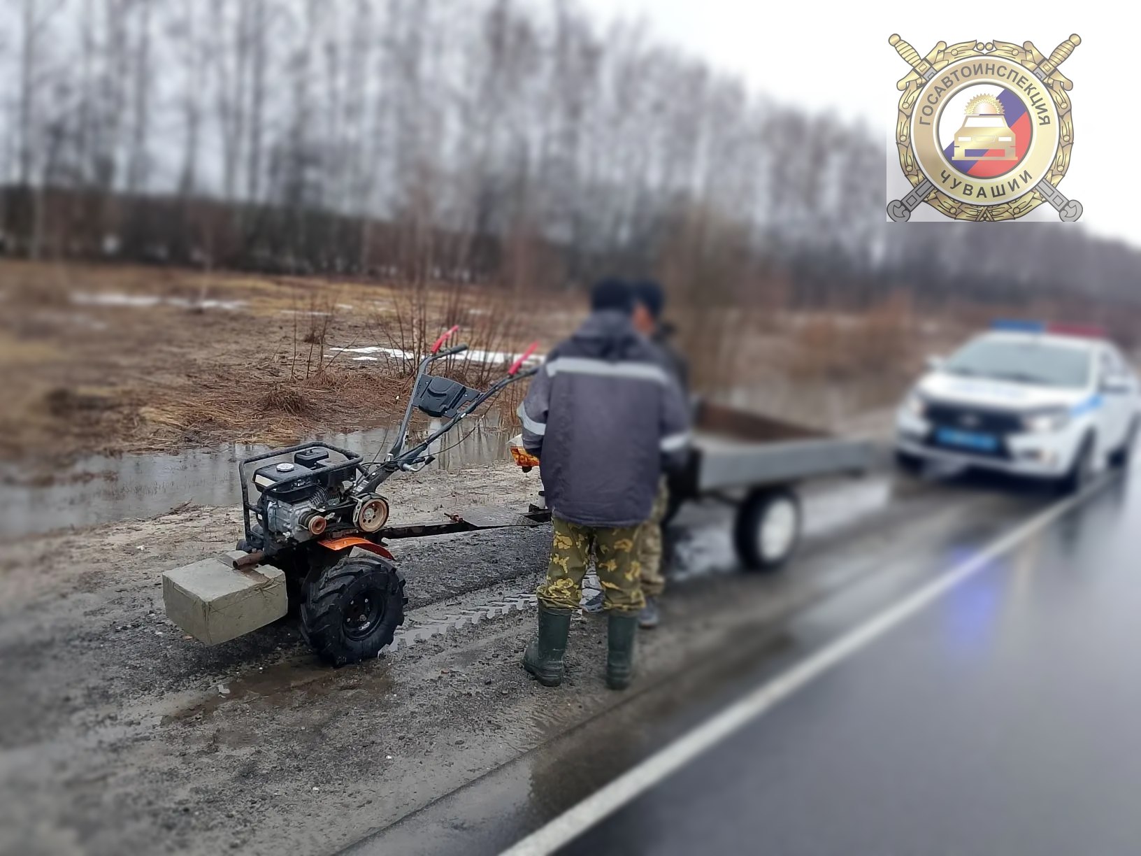 В Ибресинском округе задержан нетрезвый водитель мотоблока