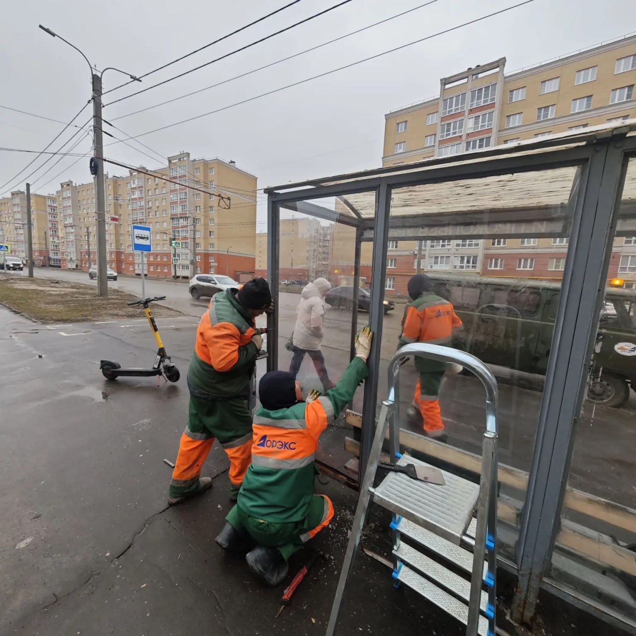 Погода внесла коррективы, но работа не останавливается Погода внесла коррективы, но работа не останавливается