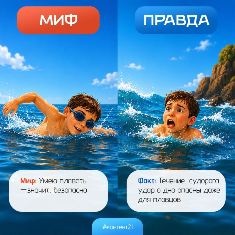 «Правда или миф»: развенчиваем мифы о безопасности на воде! «Правда или миф»: развенчиваем мифы о безопасности на воде!