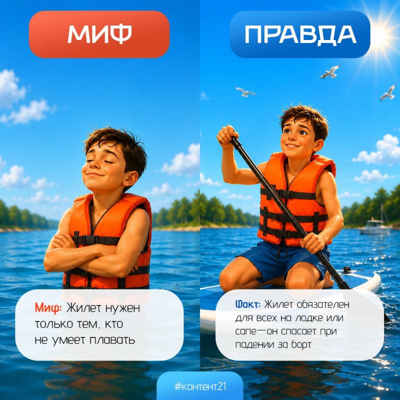 «Правда или миф»: развенчиваем мифы о безопасности на воде! «Правда или миф»: развенчиваем мифы о безопасности на воде!