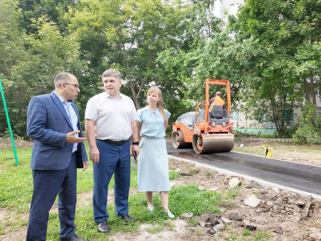 Ремонт тротуаров на улице Эльгера выходит на финишную прямую