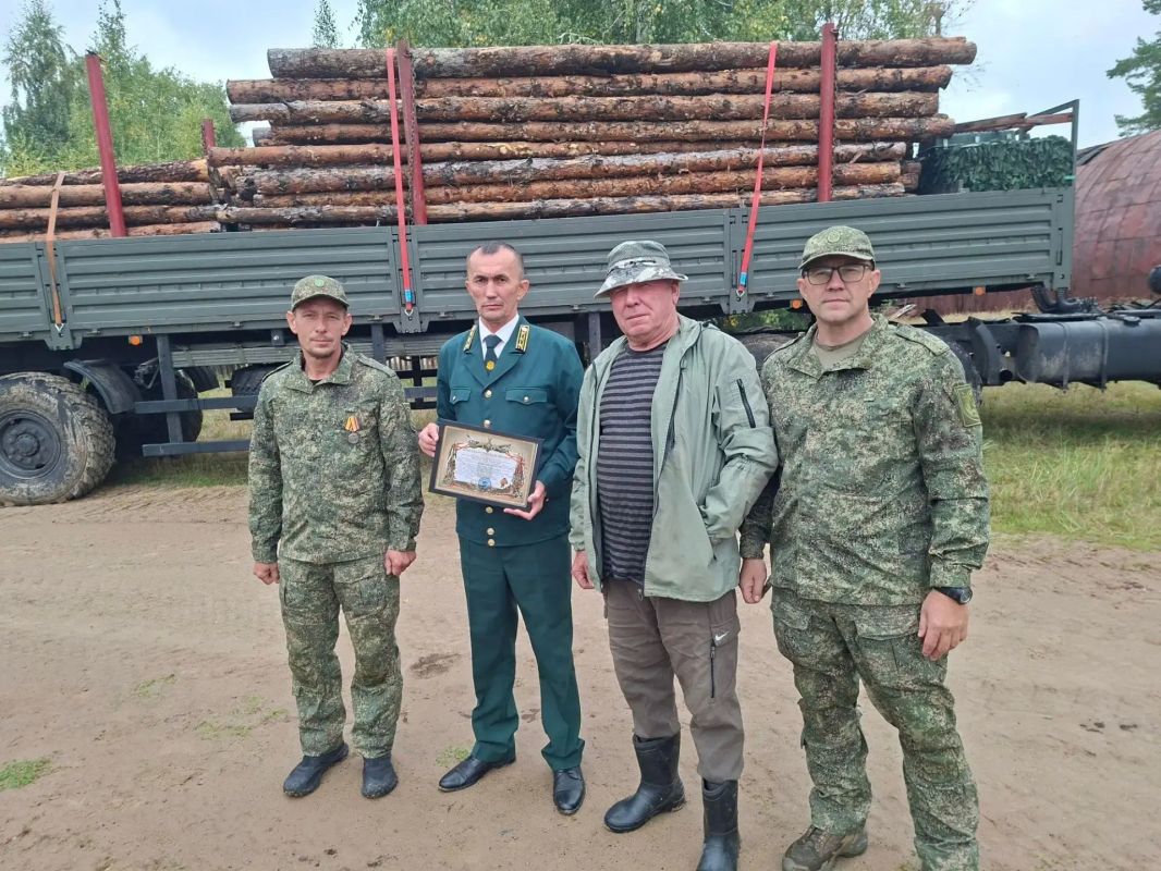 50 кубометров леса нашим бойцам